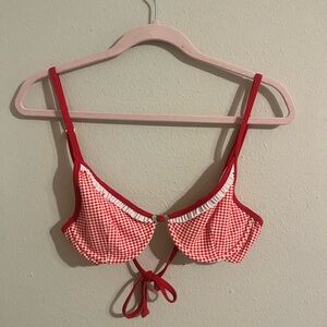 Kitteny red gingham binkini top!